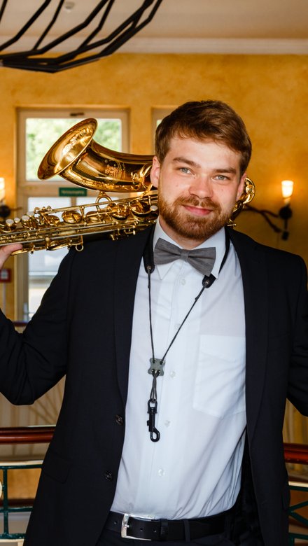 Oliver Napravnik am Saxophon